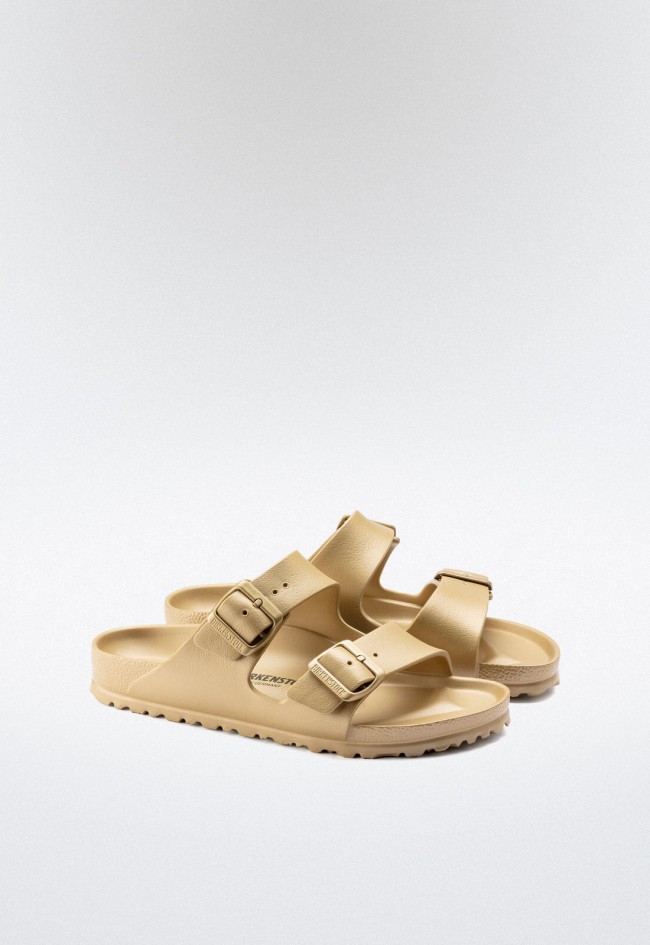 Sandalia hebillas de mujer oro Birkenstock arizona eva