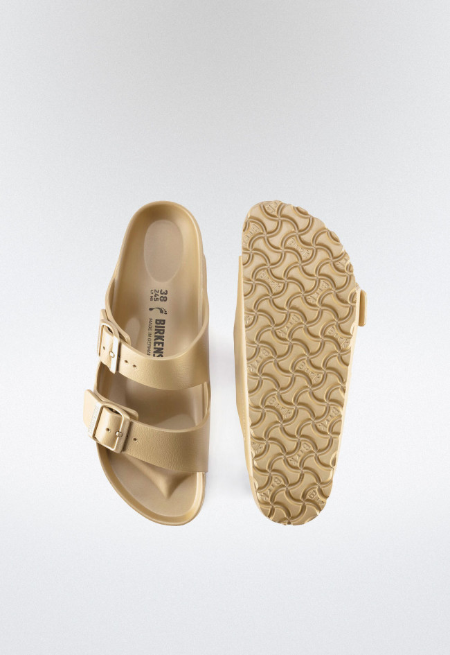 Sandalia hebillas de mujer oro Birkenstock arizona eva