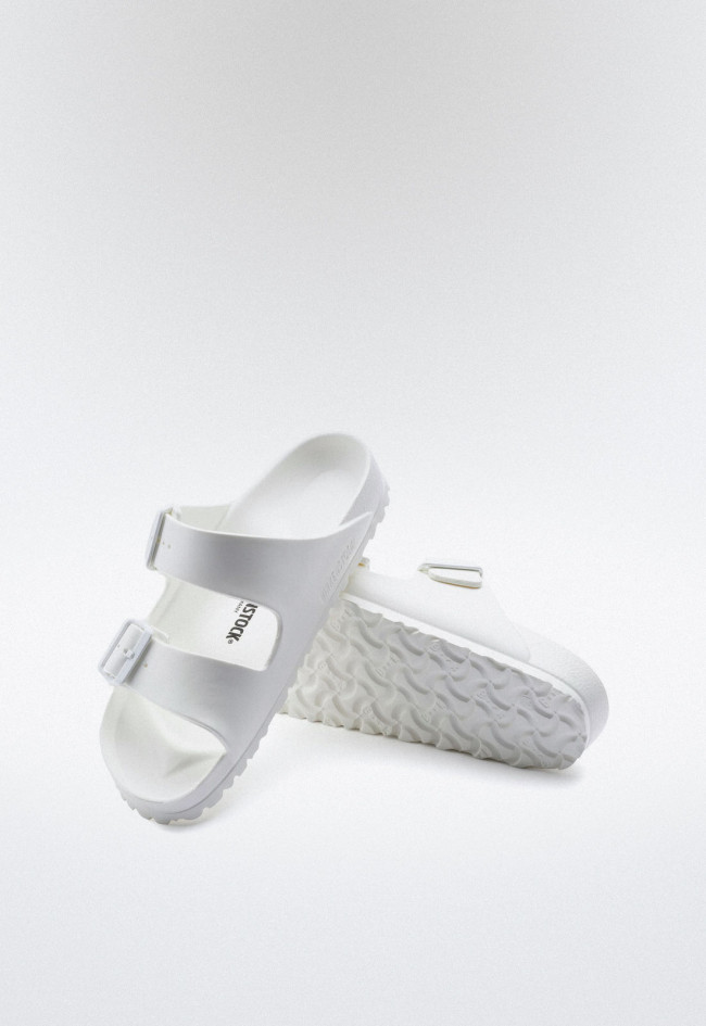 Sandalia hebillas de mujer blanco Birkenstock arizona essentials eva