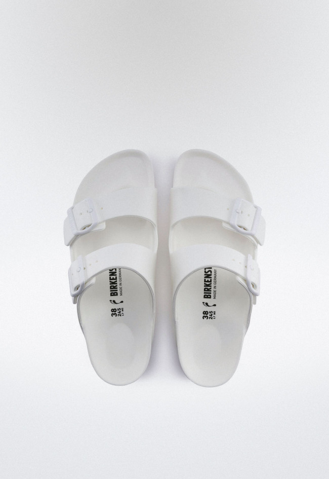 Sandalia hebillas de mujer blanco Birkenstock arizona essentials eva