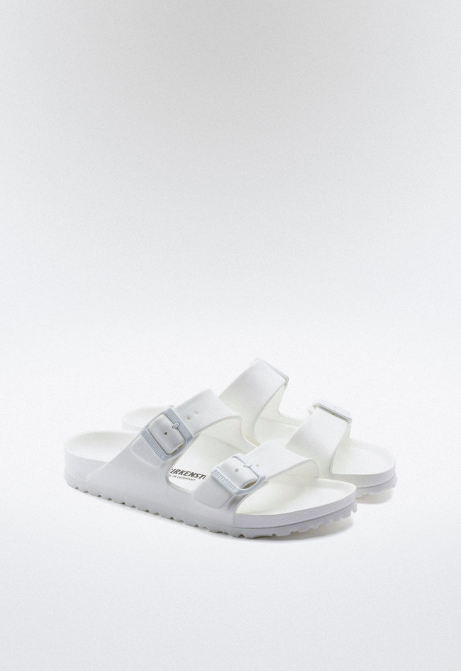 Sandalia hebillas de mujer blanco Birkenstock arizona essentials eva