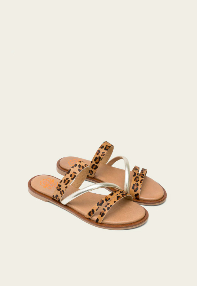 Sandalia de mujer leopardo Porronet 3091