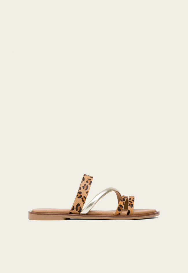 Sandalia de mujer leopardo Porronet 3091