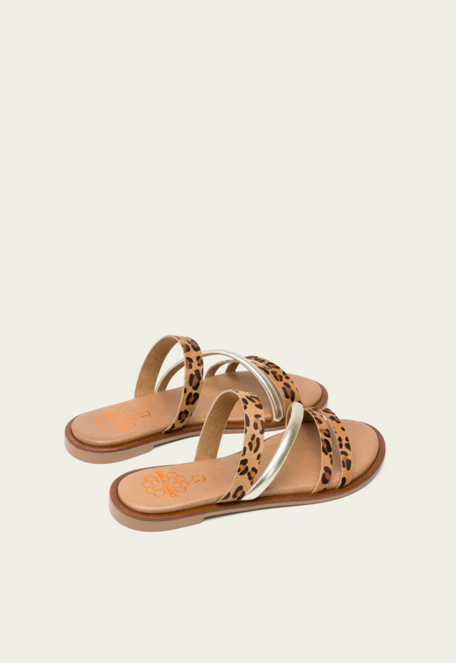 Sandalia de mujer leopardo Porronet 3091