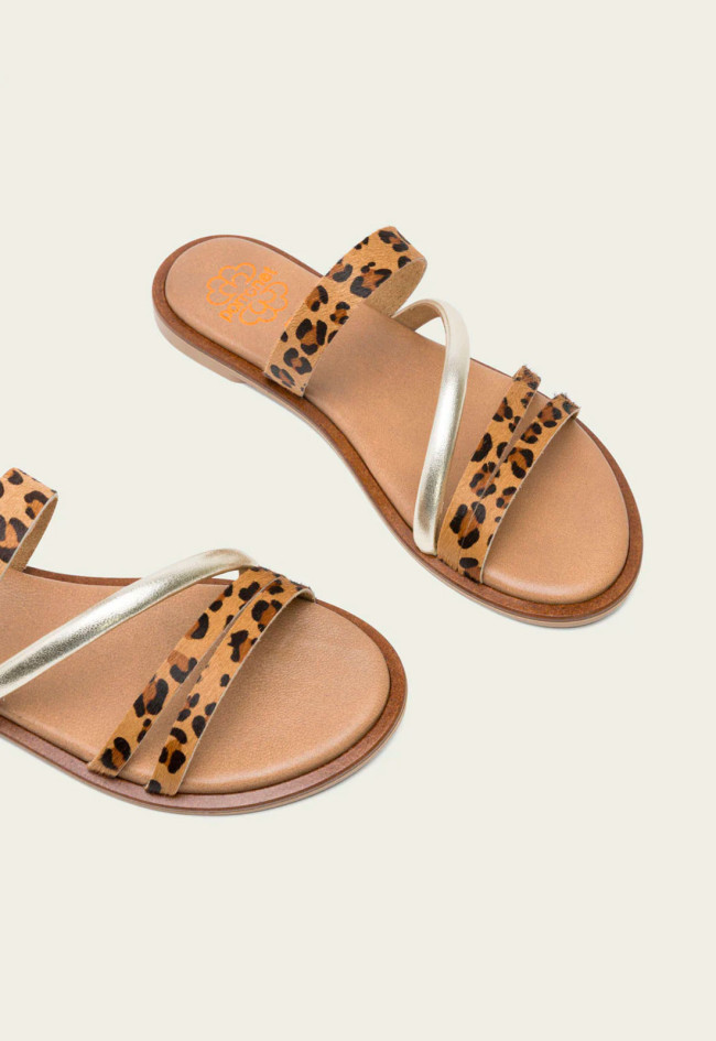 Sandalia de mujer leopardo Porronet 3091