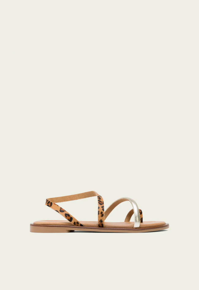 Sandalia de mujer leopardo Porronet 3093