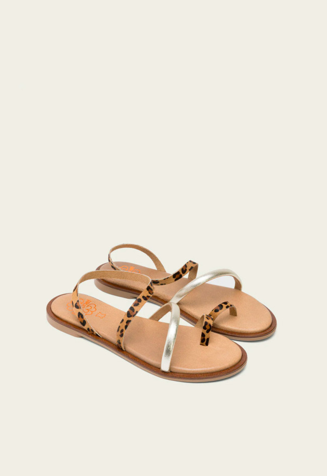 Sandalia de mujer leopardo Porronet 3093