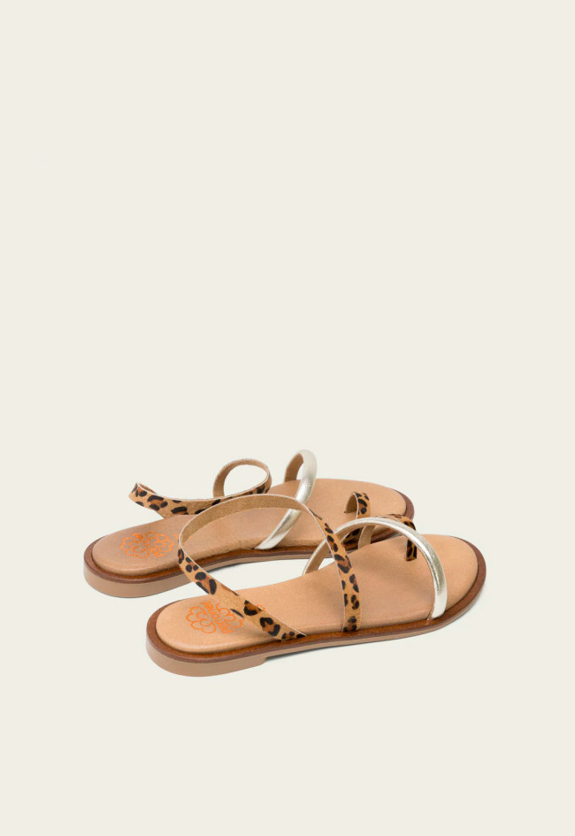 Sandalia de mujer leopardo Porronet 3093
