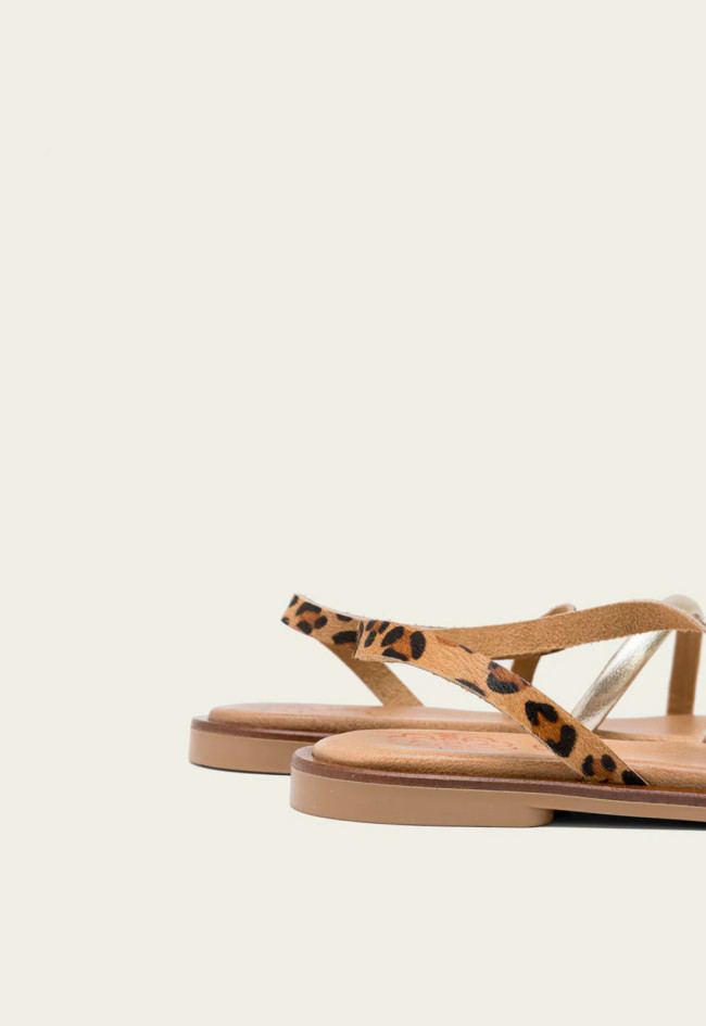 Sandalia de mujer leopardo Porronet 3093