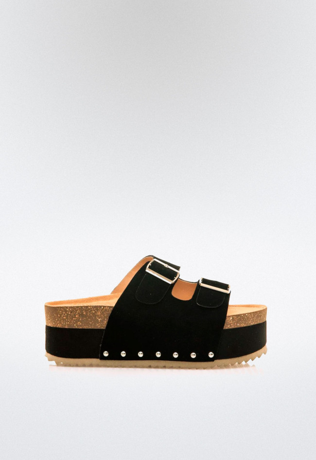 Sandalia de mujer negro Mustang 52966