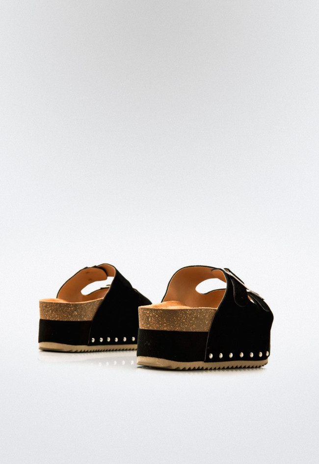 Sandalia de mujer negro Mustang 52966
