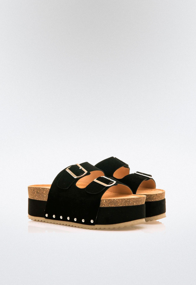 Sandalia de mujer negro Mustang 52966