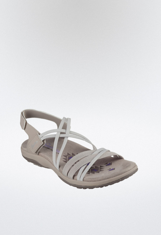 Sandalia deportiva de mujer tostado Skechers 163112