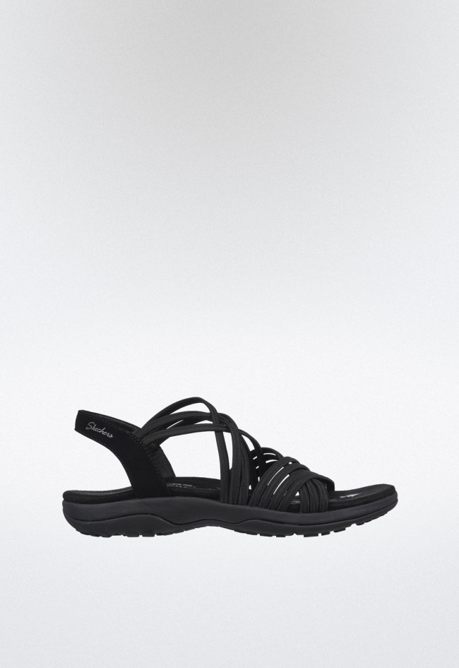 Sandalia deportiva de mujer negro Skechers 163185