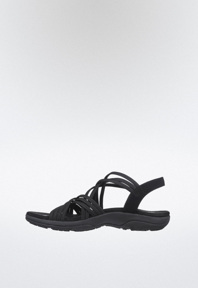 Sandalia deportiva de mujer negro Skechers 163185
