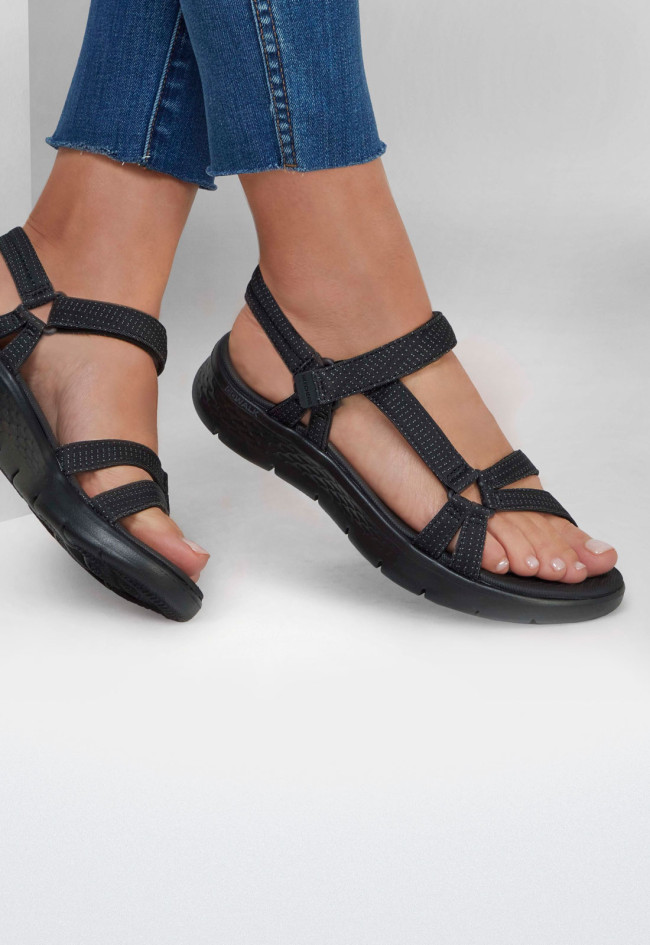 Sandalia de mujer negro Skechers 141451