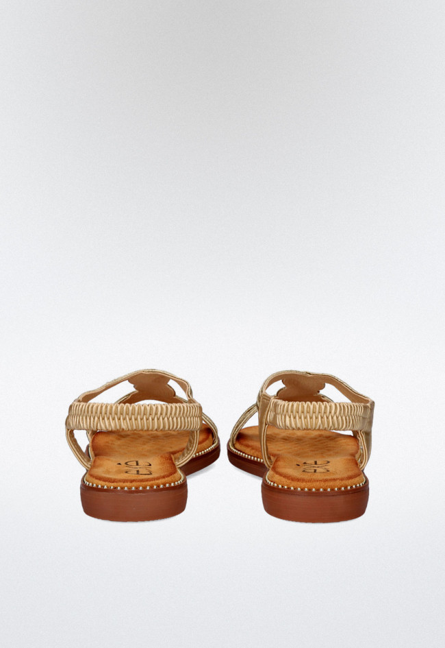 Sandalia plana de mujer oro EXE zf1982-f6