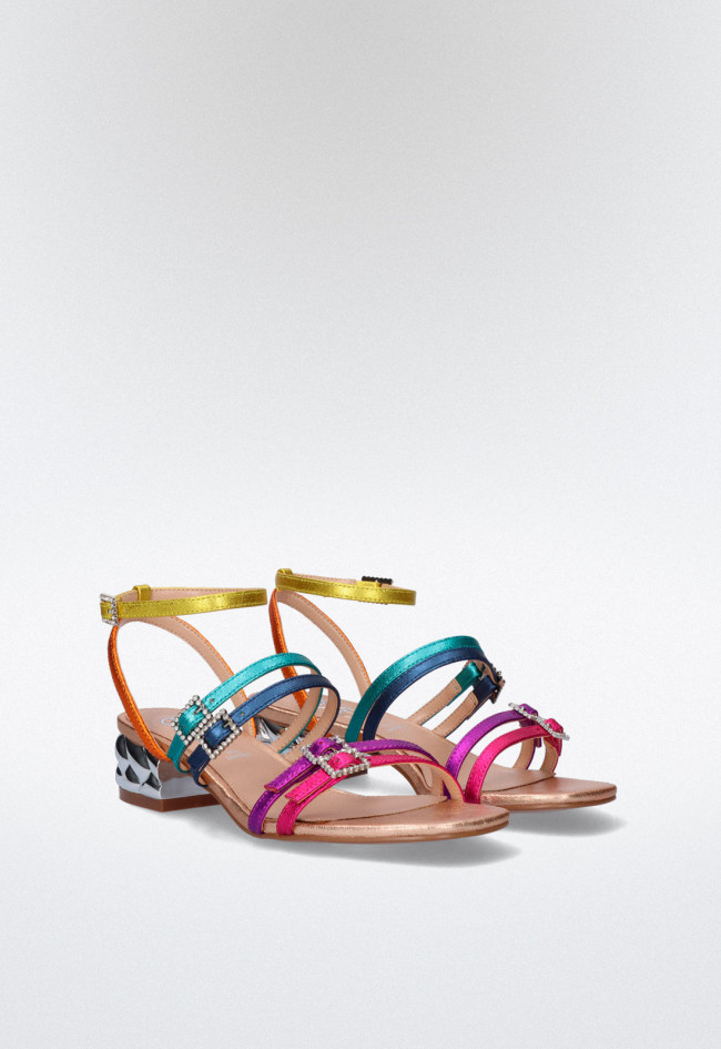 Sandalia tacón de mujer multicolor EXE katy-237