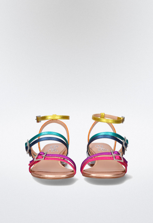 Sandalia tacón de mujer multicolor EXE katy-237