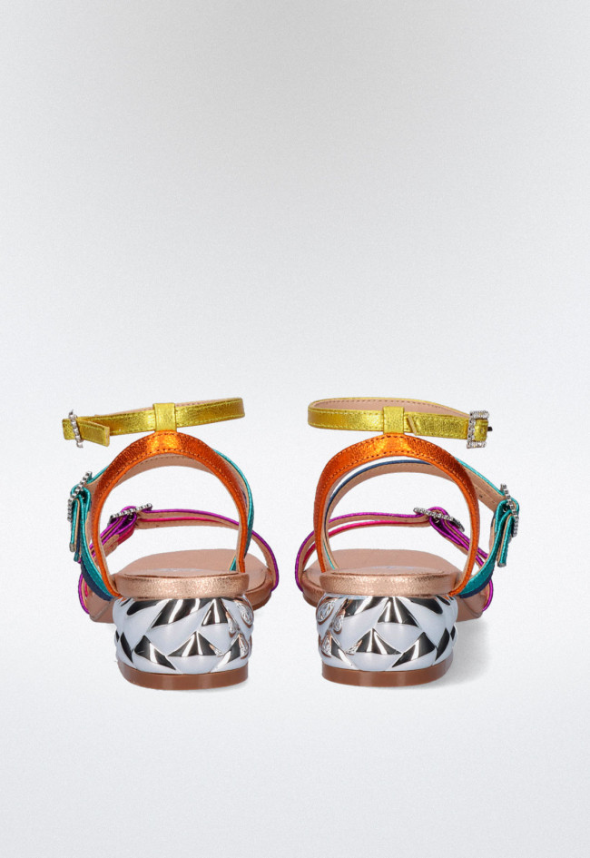 Sandalia tacón de mujer multicolor EXE katy-237