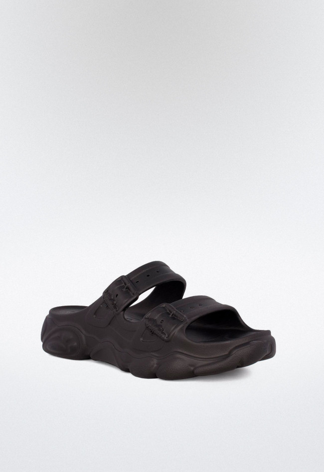 Sandalia plataforma de mujer negro Buffalo sandalia cld ari slide