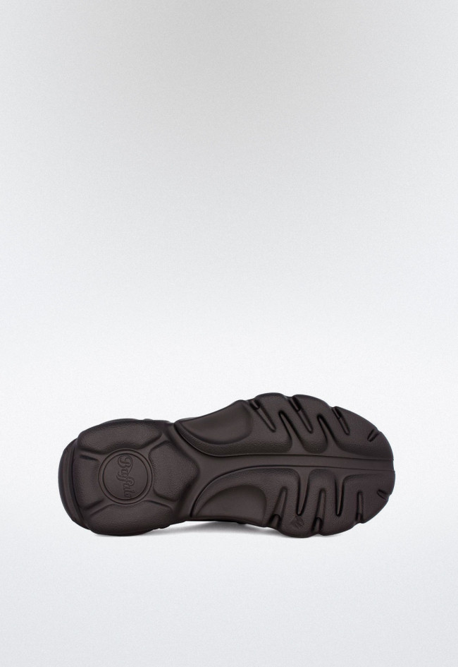 Sandalia plataforma de mujer negro Buffalo sandalia cld ari slide