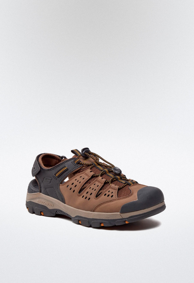 Sandalia de hombre marrón Skechers 205113