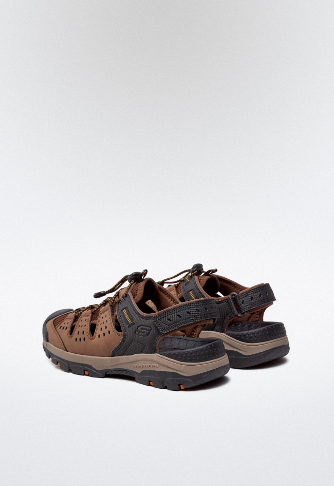 Sandalia de hombre marrón Skechers 205113