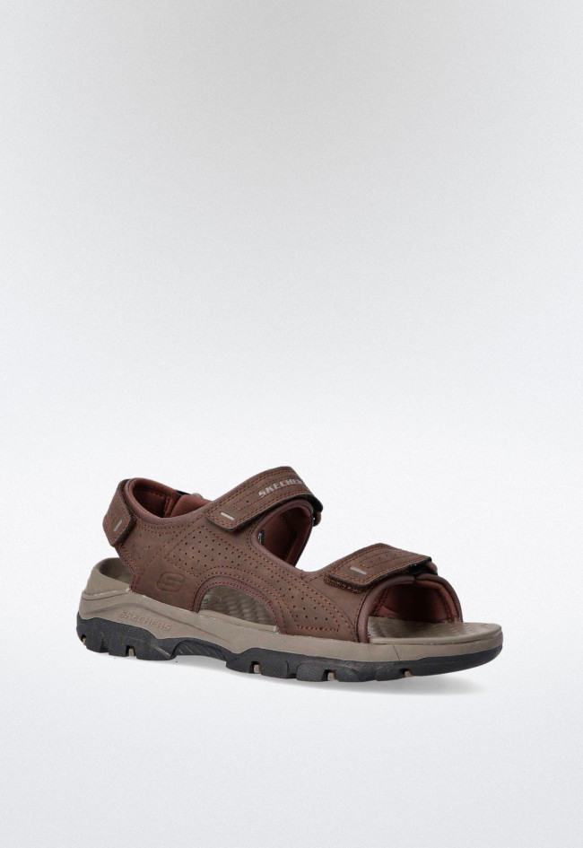 Sandalia de hombre marrón Skechers 204105