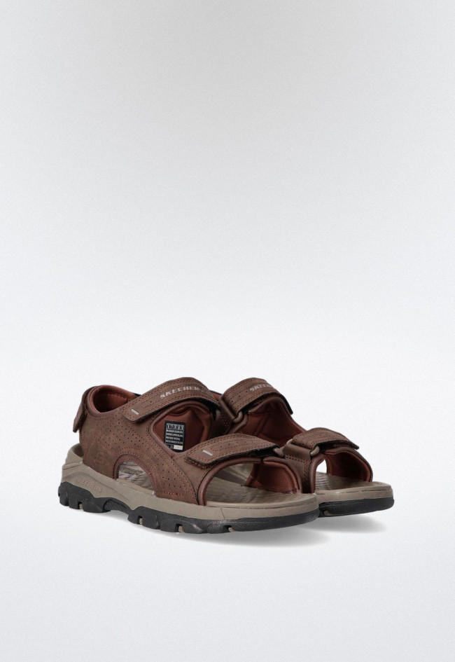 Sandalia de hombre marrón Skechers 204105
