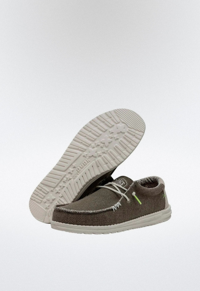 Zapatillas de hombre tostado Dude wally braided