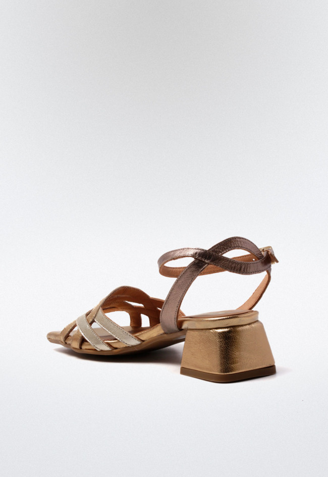 Sandalia de mujer oro Glo 27947