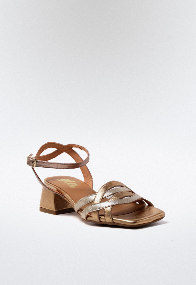Sandalia de mujer oro Glo 27947