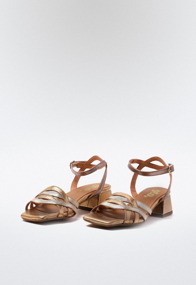 Sandalia de mujer oro Glo 27947