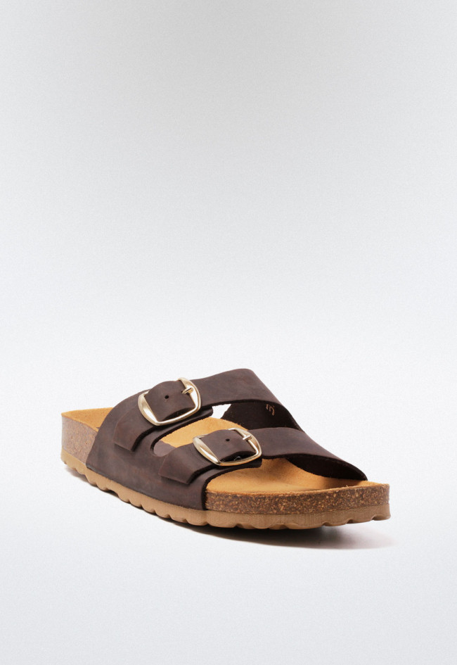 Sandalia bio hebillas de mujer marrón VAS mabul 700