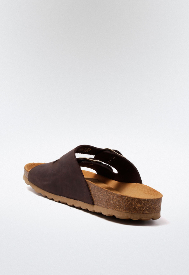 Sandalia bio hebillas de mujer marrón VAS mabul 700