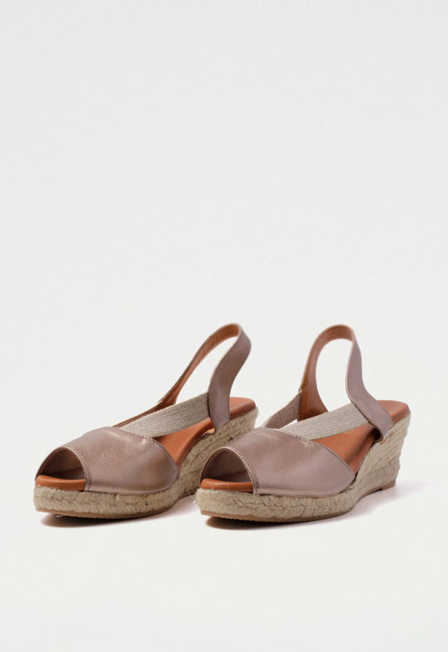 Alpargata esparto de mujer bronce Shiny 5024