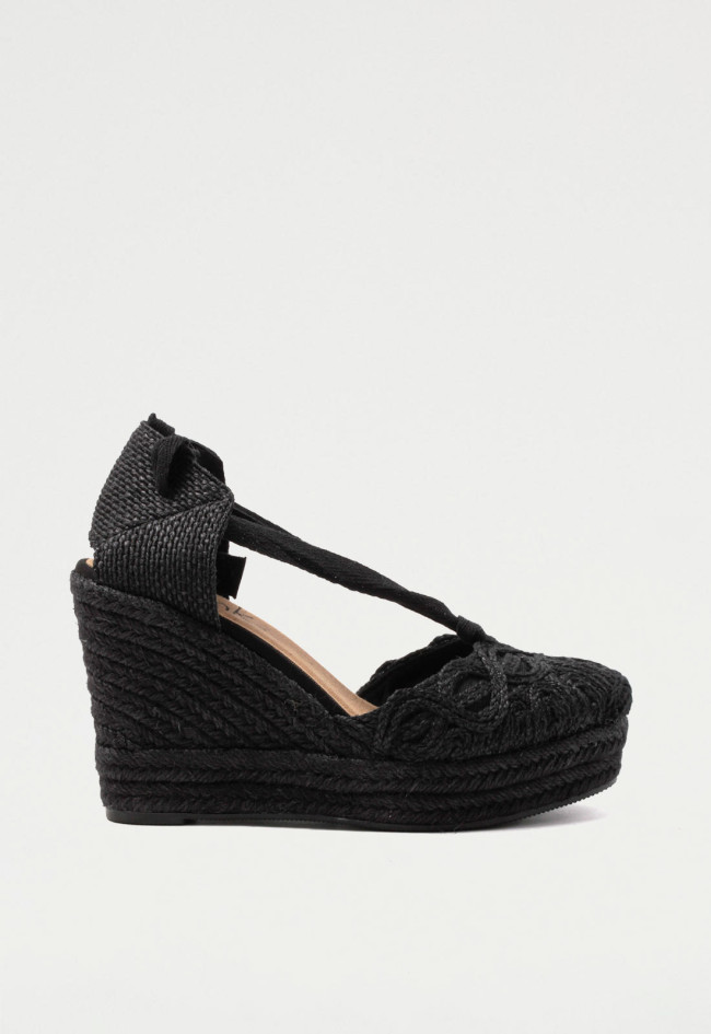 Alpargata de mujer negro Why Pink? m4296