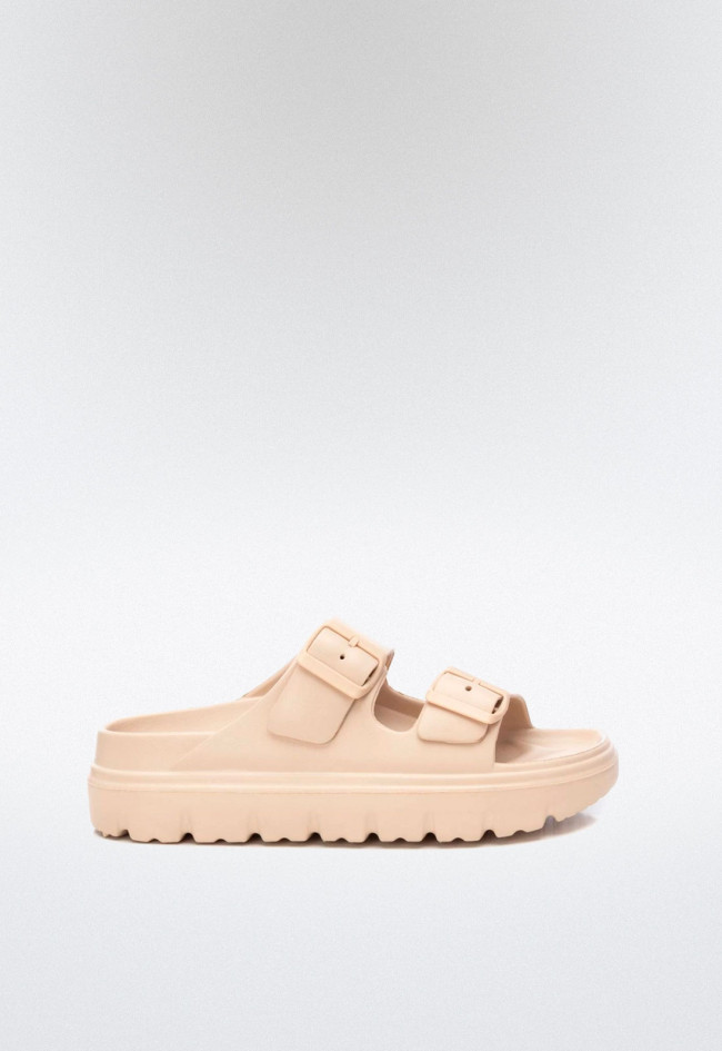 Sandalia hebillas de mujer beige Xti 142550