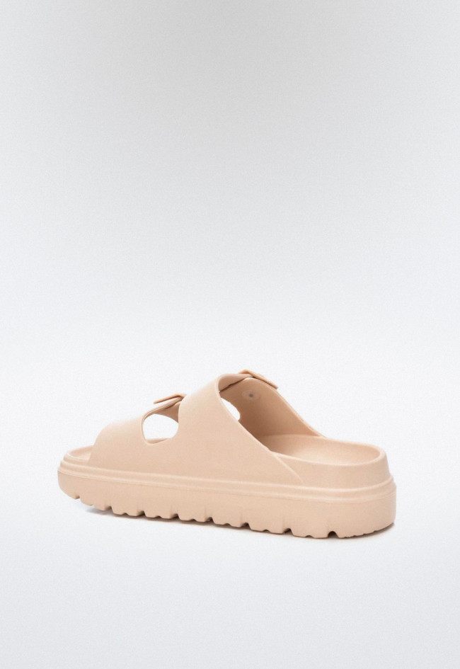 Sandalia hebillas de mujer beige Xti 142550