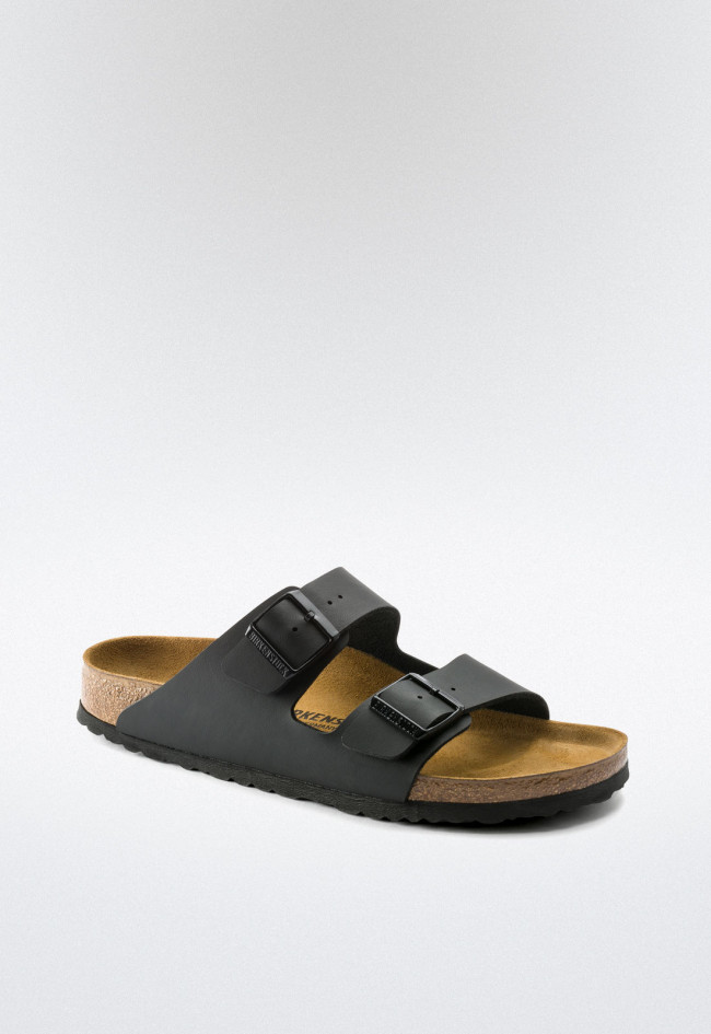 Sandalia doble correa de hombre negro Birkenstock arizona bf