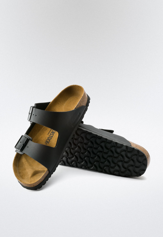 Sandalia doble correa de hombre negro Birkenstock arizona bf