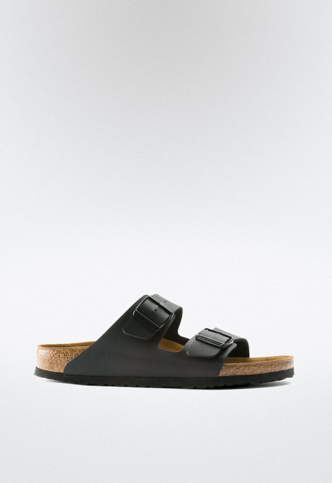 Sandalia doble correa de hombre negro Birkenstock arizona bf