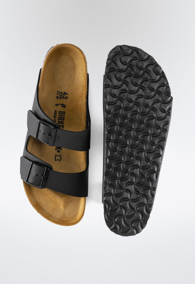 Sandalia doble correa de hombre negro Birkenstock arizona bf
