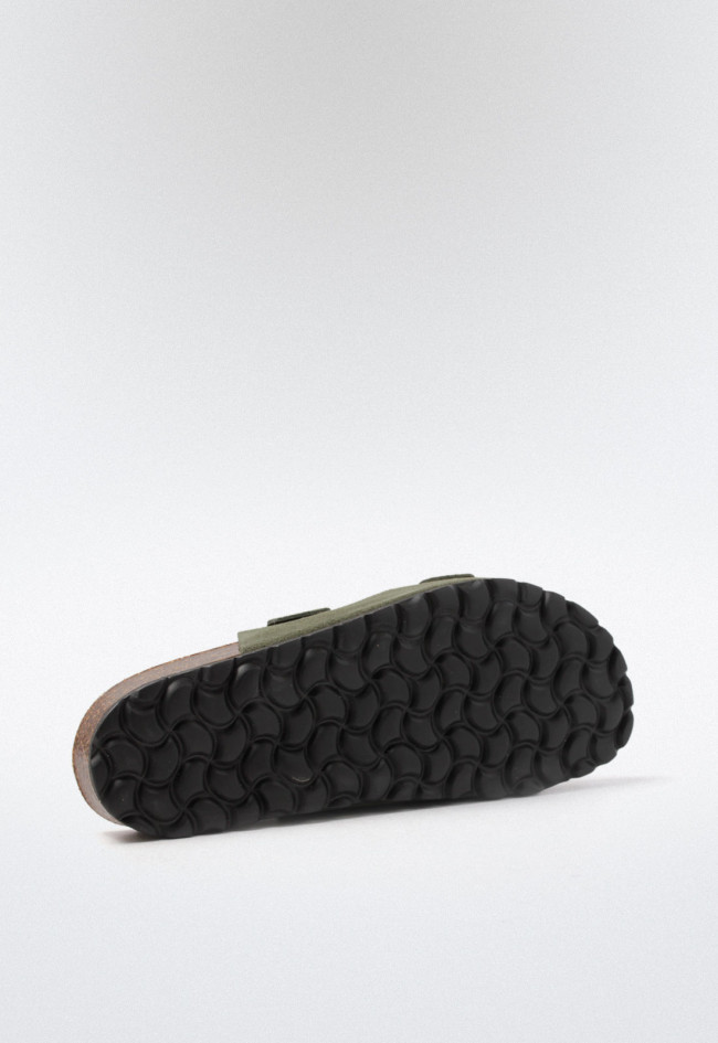 Sandalia hebillas de hombre verde VAS 3195