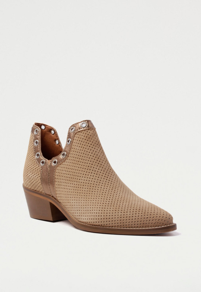 Botín campero de mujer tostado Glo 7087 - nayra