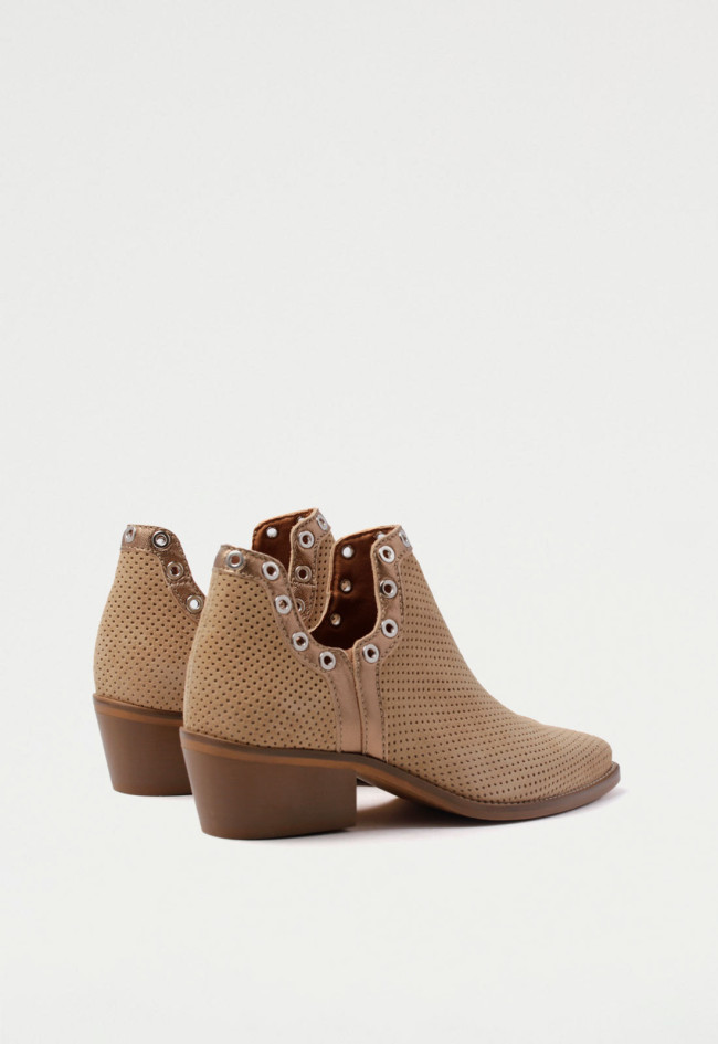 Botín campero de mujer tostado Glo 7087 - nayra