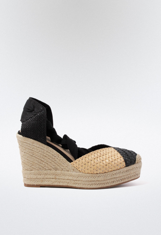 Alpargata de esparto de mujer negro Why Pink? m4127