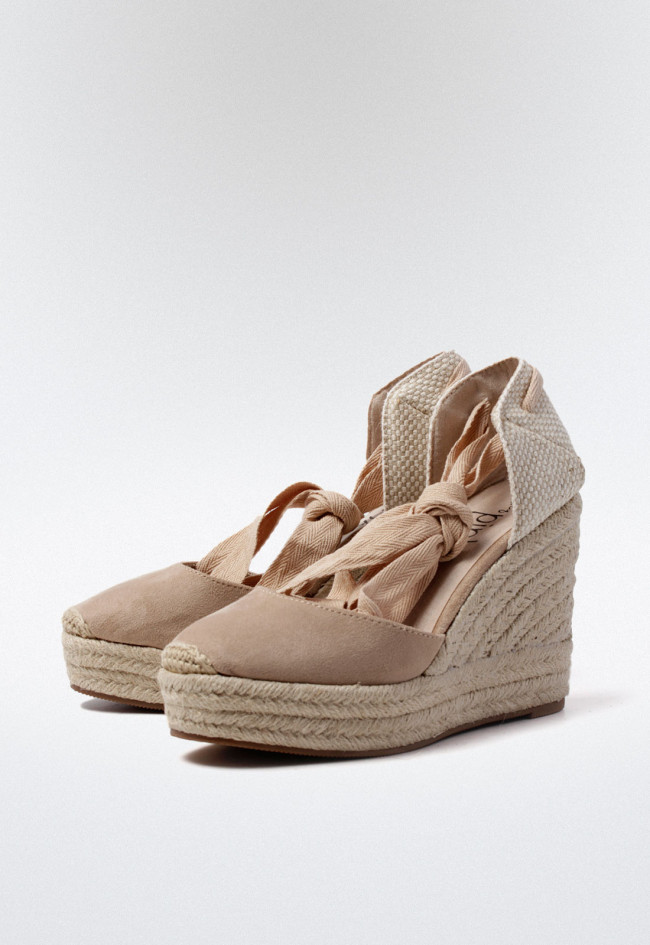 Alpargata esparto de mujer natural Why Pink? m4298