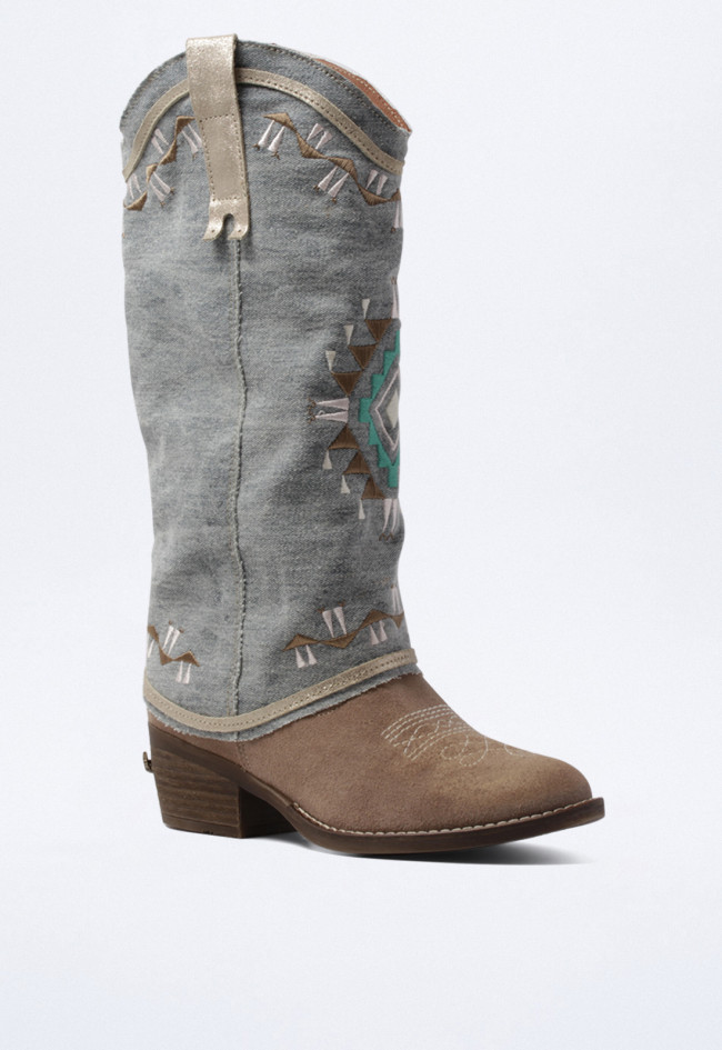 Bota cowboy de mujer jeans Nemonic 2378